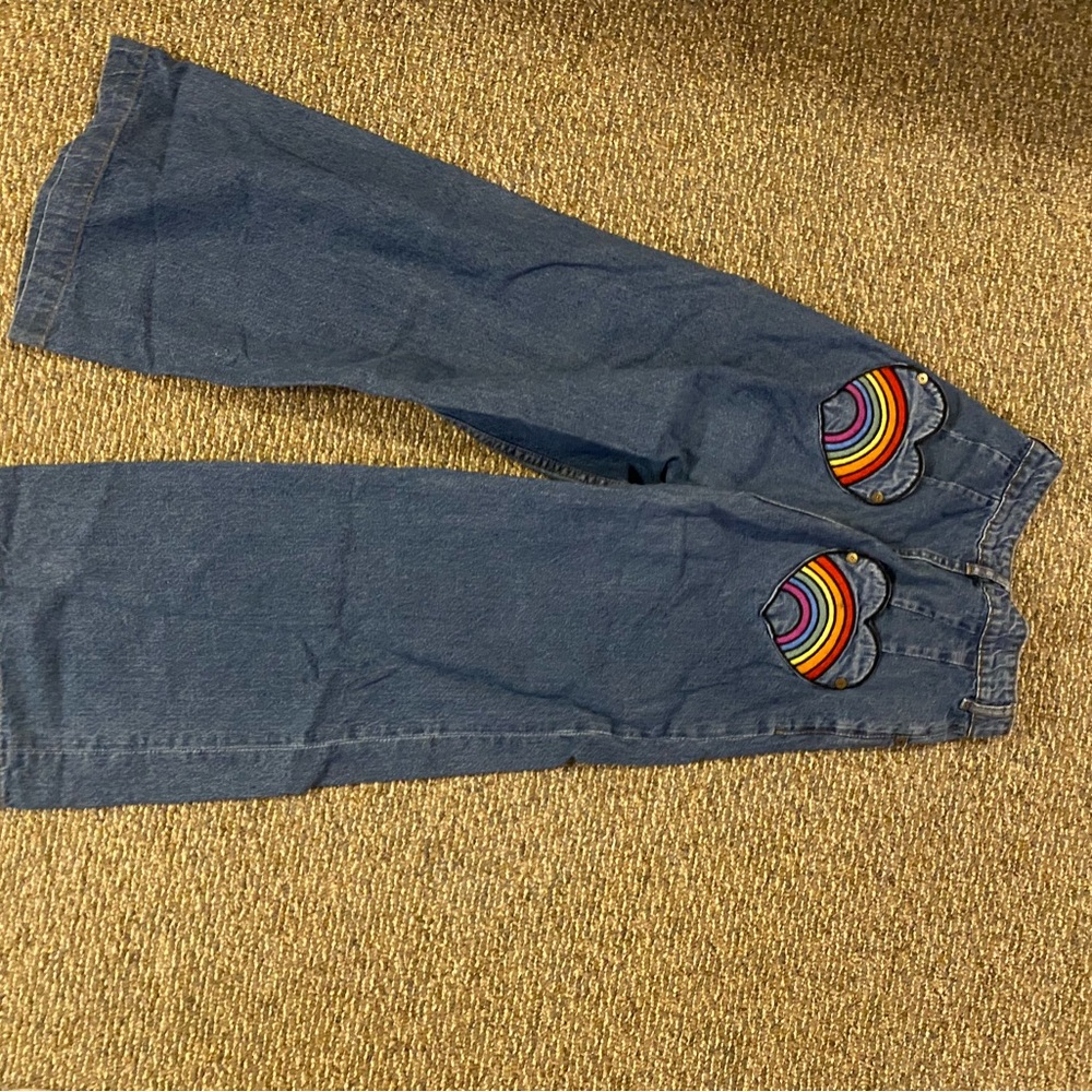 Lazy Oaf Wide Leg Rainbow Pocket Jeans - Picture 6 of 6